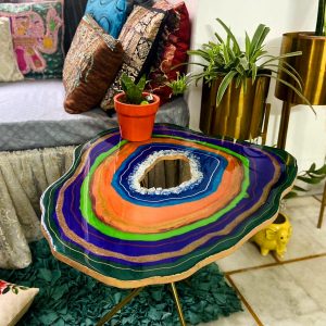 Geode Table Peacock