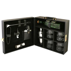 Black Four Glass Bar Set