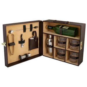 Brown Four Glass Bar Set