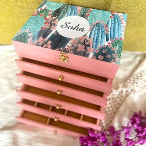 Peach Fitted Infinity Vanity : A 6 Level Jewellery Organiser