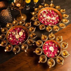 Flower Diya Uruli Set of Three