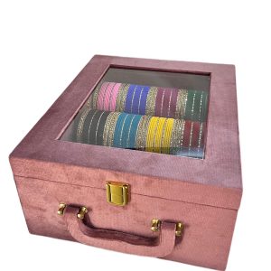 Suede Bangle Box : Dusky Pink