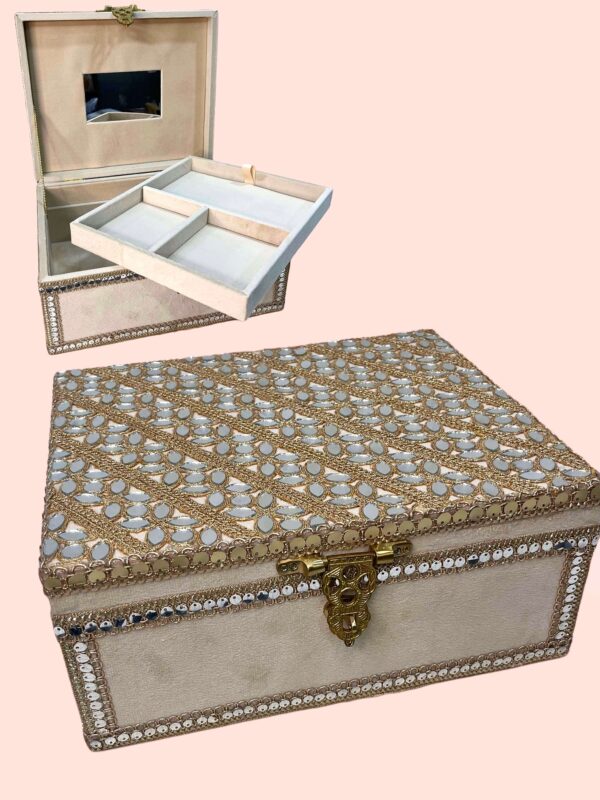 Aaina Collection: Cream Vanity Box