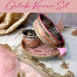 Gulabi Karwachauth Set : 4 pieces