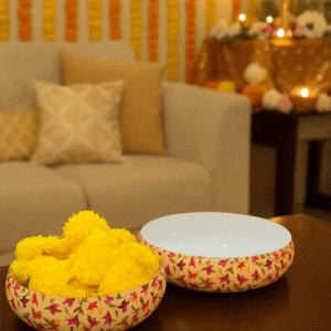Meena Urli Set of Two : Floral Design